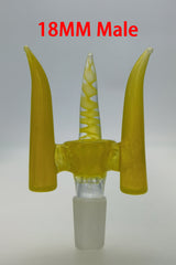 TAG - 4 Hole Disc Screen Slide with Inverted Triple Horn Handle - Discreet Smoker