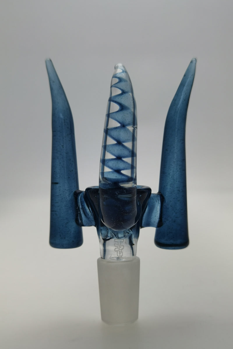 TAG - 4 Hole Disc Screen Slide with Inverted Triple Horn Handle - Discreet Smoker