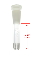 TAG - 18/14MM Closed End Rounded Super Slit Showerhead Downstem - Discreet Smoker