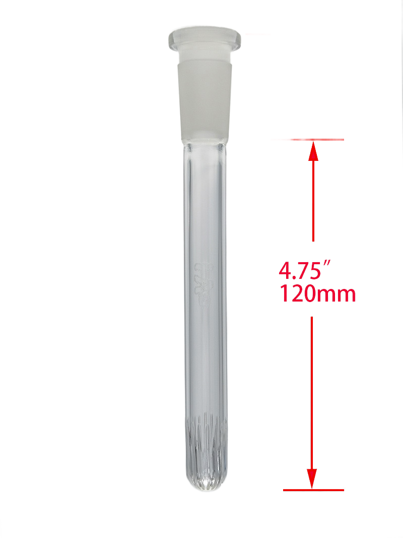 TAG - 18/14MM Closed End Rounded Super Slit Showerhead Downstem - Discreet Smoker