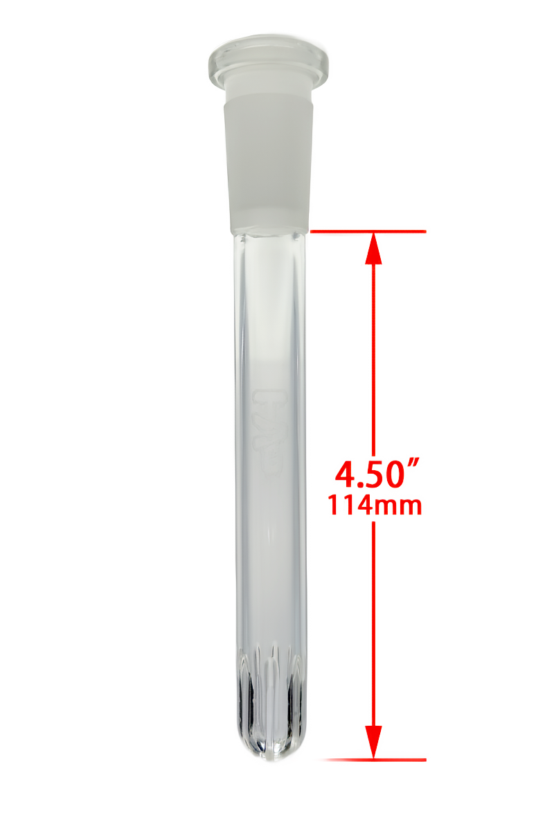 TAG - 18/14MM Closed End Rounded Super Slit Showerhead Downstem - Discreet Smoker