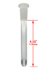 TAG - 18/14MM Closed End Rounded Super Slit Showerhead Downstem - Discreet Smoker