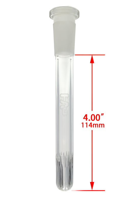 TAG - 18/14MM Closed End Rounded Super Slit Showerhead Downstem - Discreet Smoker