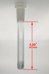 TAG - 18/14MM Open End Rounded Super Slit Showerhead Downstem - Discreet Smoker