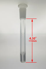TAG - 18/14MM Open End Rounded Super Slit Showerhead Downstem - Discreet Smoker