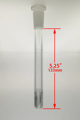 TAG - 18/14MM Open End Rounded Super Slit Showerhead Downstem - Discreet Smoker