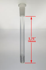 TAG - 18/14MM Open End Rounded Super Slit Showerhead Downstem - Discreet Smoker