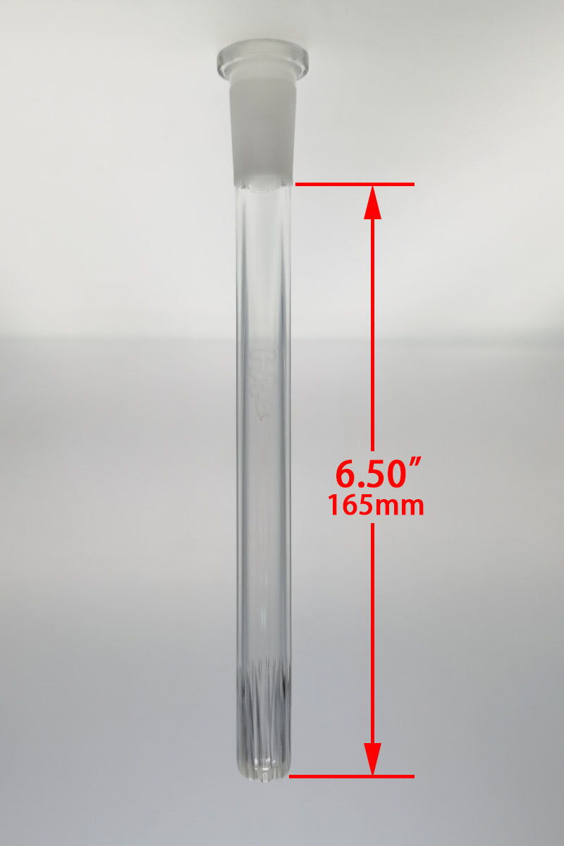 TAG - 18/14MM Open End Rounded Super Slit Showerhead Downstem - Discreet Smoker