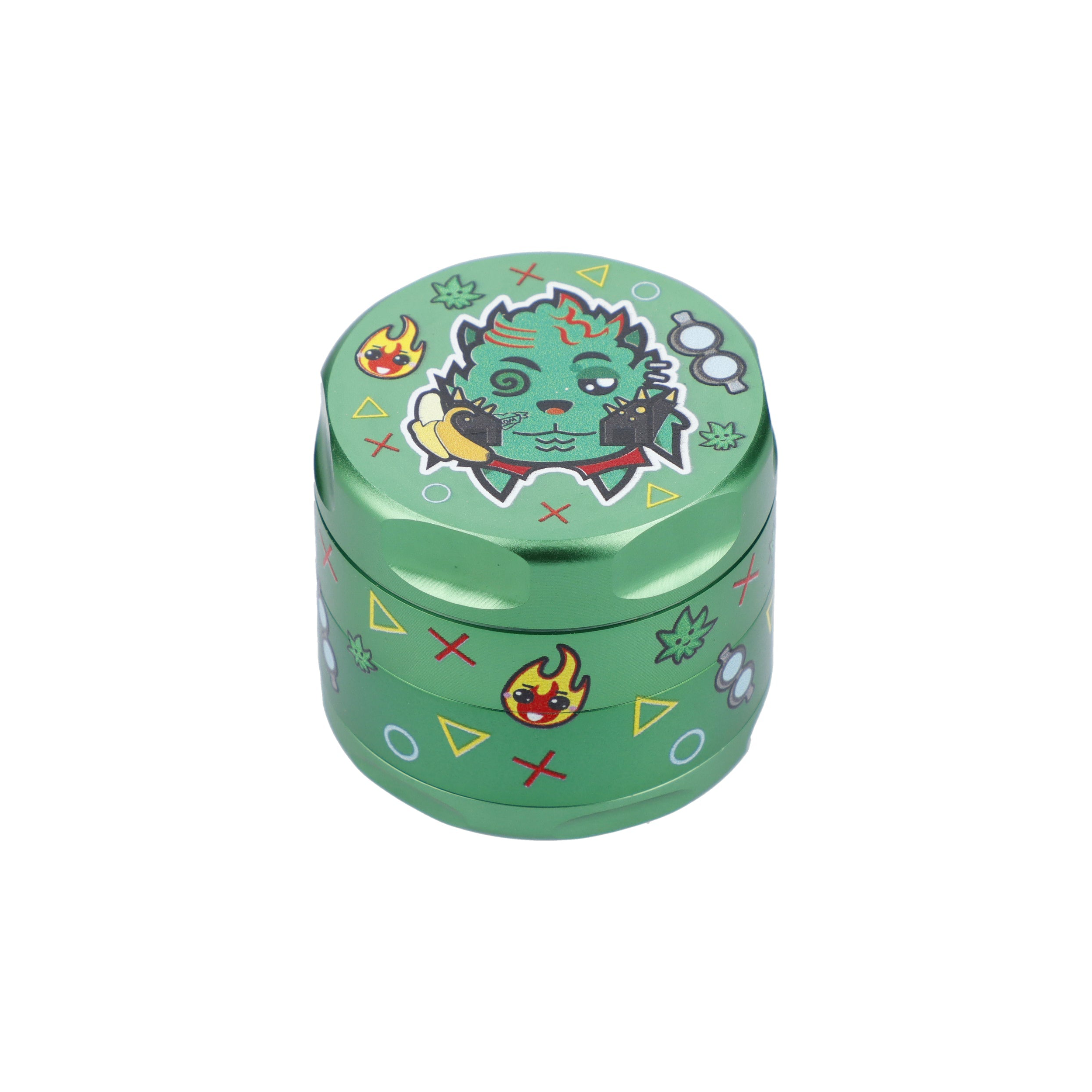 55mm GG4 3 Stage Grinder - Green - Discreet Smoker