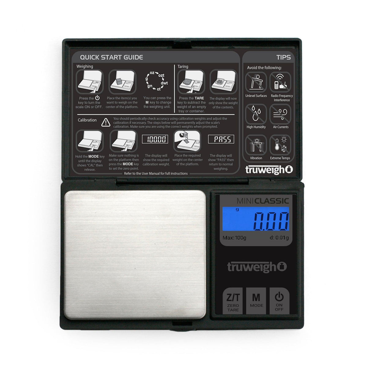 Truweigh Mini Classic Scale - 100g x 0.01g - Discreet Smoker