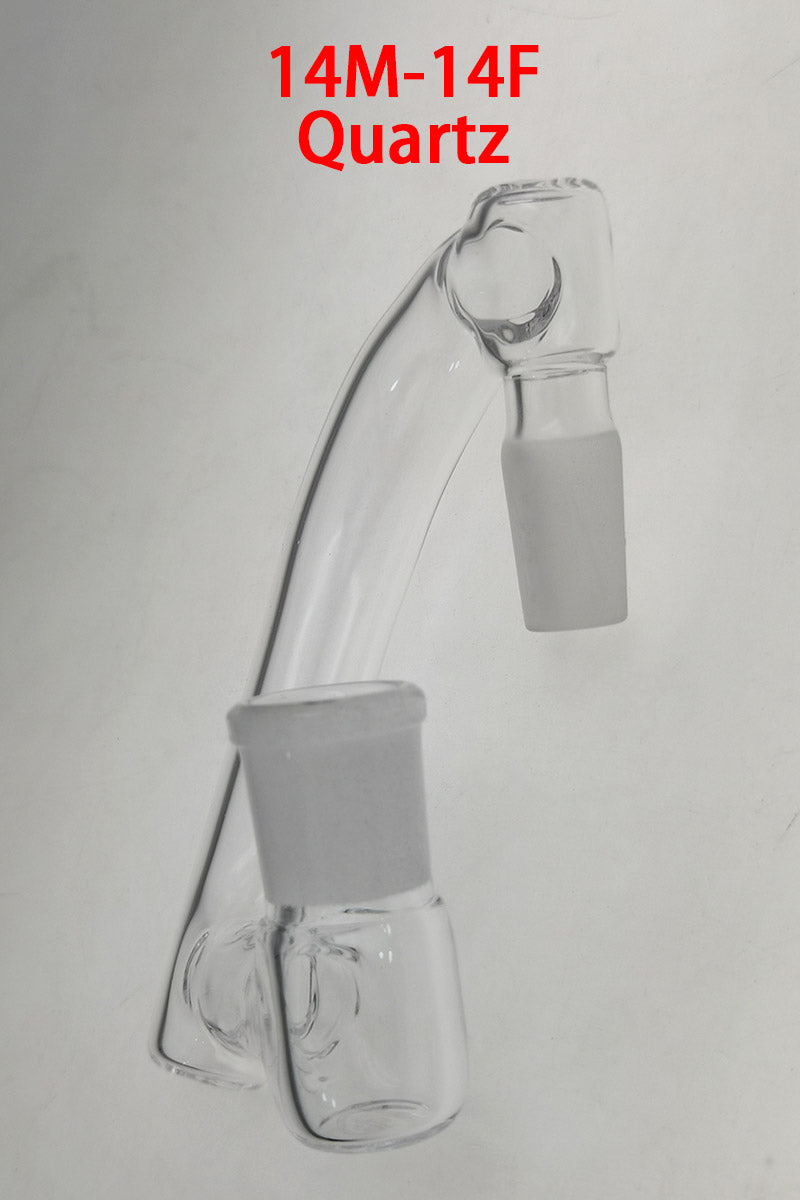 TAG - Full Quartz Drop Down Adapter (1" Drop) - Discreet Smoker