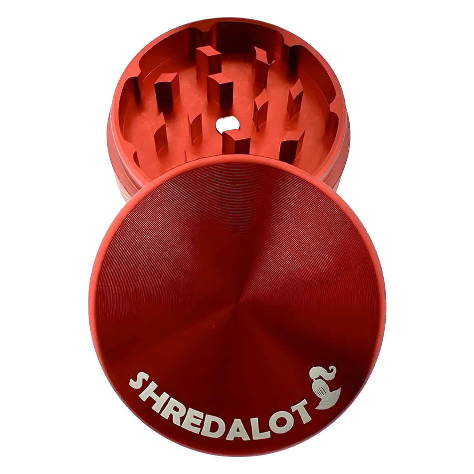 Sir Shredalot 2 Piece Metal Herb Grinder - 63mm - Discreet Smoker