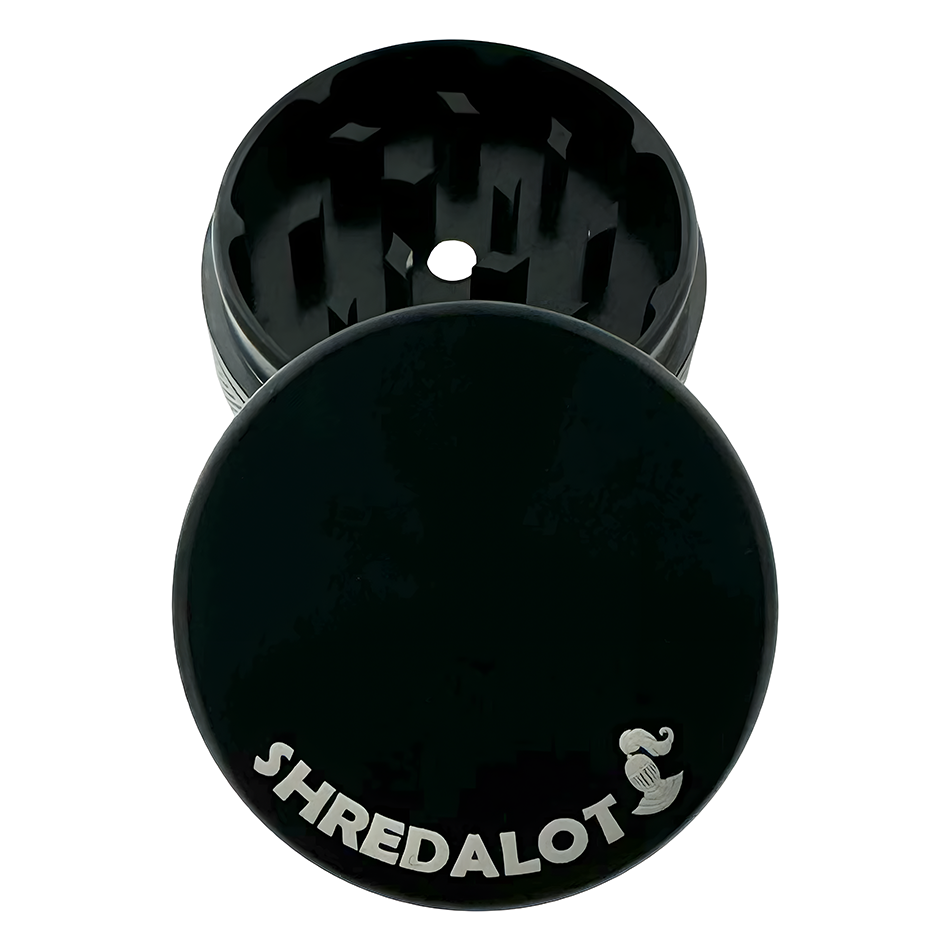 Sir Shredalot 2 Piece Metal Herb Grinder - 63mm - Discreet Smoker