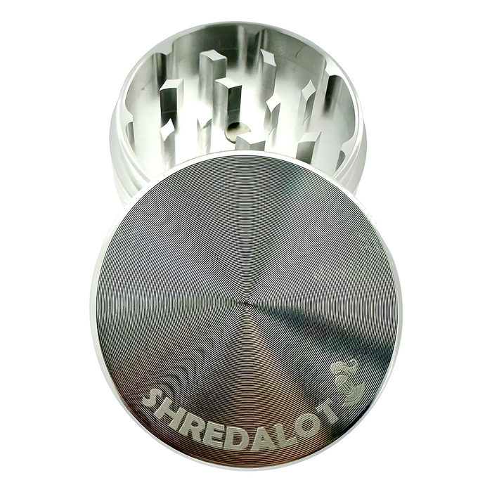 Sir Shredalot 2 Piece Metal Herb Grinder - 63mm, Silver