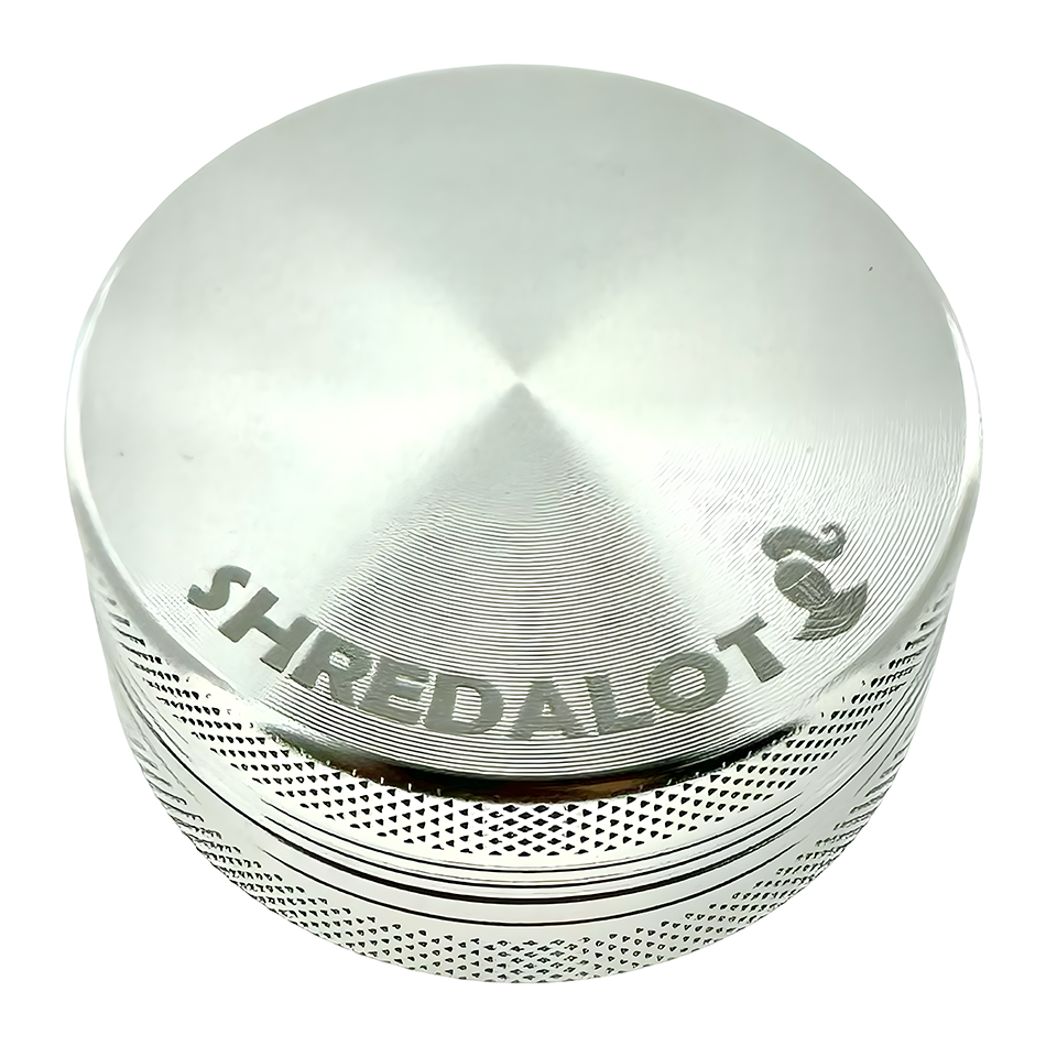 Sir Shredalot 2 Piece Metal Herb Grinder - 63mm - Discreet Smoker