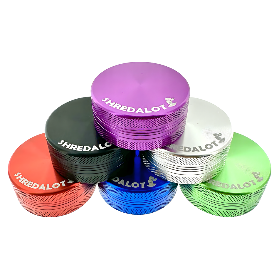 Sir Shredalot 2 Piece Metal Herb Grinder - 50mm - Discreet Smoker