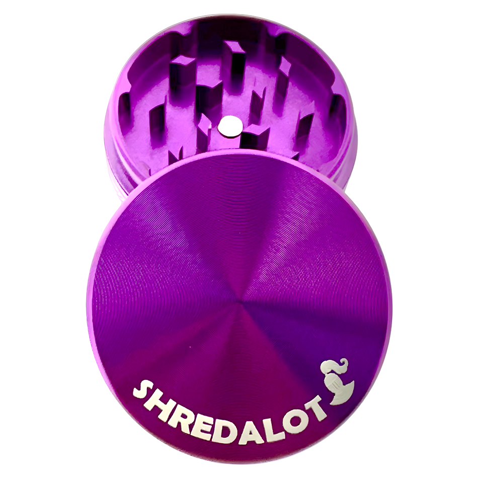 Sir Shredalot 2 Piece Metal Herb Grinder - 63mm - Discreet Smoker