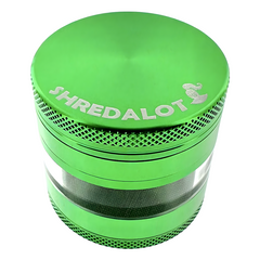 Sir Shredalot 4 Piece Window Chamber Metal Herb Grinder - 63mm - Discreet Smoker