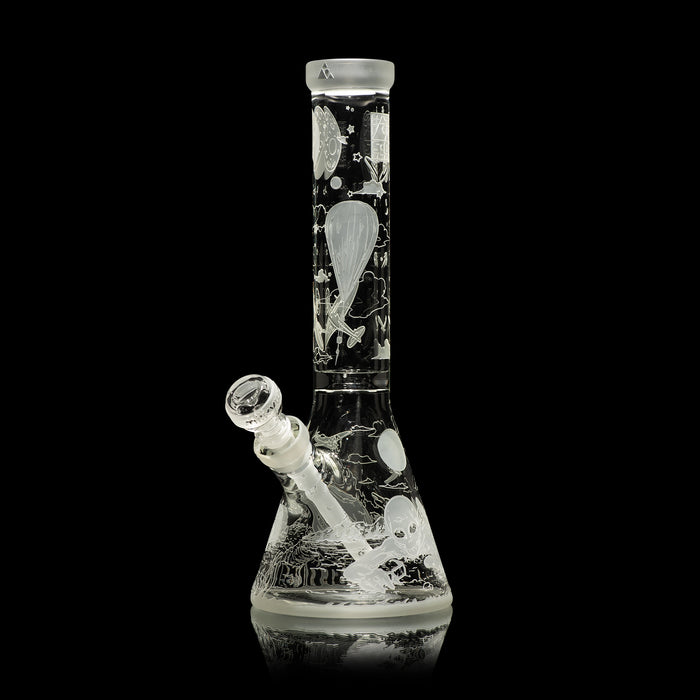 Roswell 1947 14" Beaker Bong, Clear