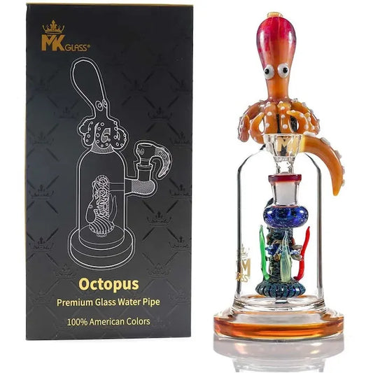 MK Glass Premium Octopus Water Pipe Kit - Discreet Smoker