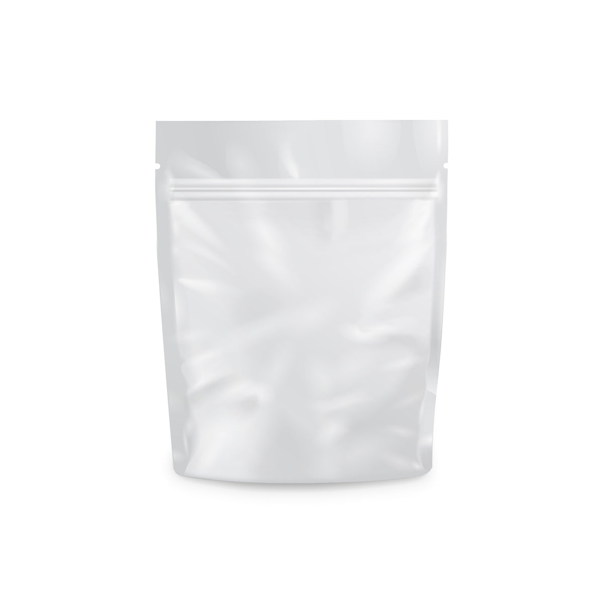 Loud Lock 1 Gram Mylar Smell Proof Vacuum Seal Bags - 100 Count White/Clear - Discreet Smoker