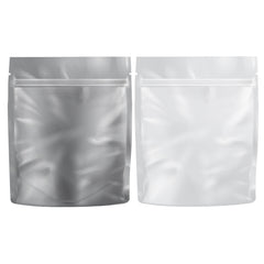 Loud Lock 1 Gram Mylar Smell Proof Vacuum Seal Bags - 100 Count White/Clear - Discreet Smoker