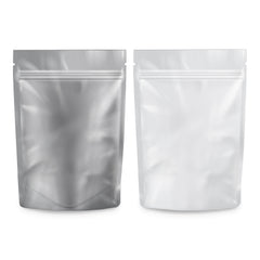 Loud Lock 1/8 Ounce Mylar Smell Proof Vacuum Seal Bags - 100 Count White/Clear - Discreet Smoker
