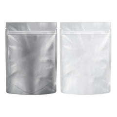 Loud Lock 1 Ounce Mylar Smell Proof Vacuum Seal Bags - 100 Count White/Clear - Discreet Smoker