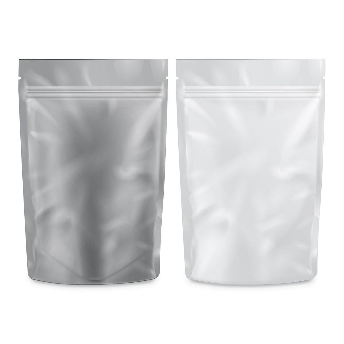 Loud Lock 1/2 Ounce Mylar Smell Proof Vacuum Seal Bags - 100 Count White/Clear - Discreet Smoker