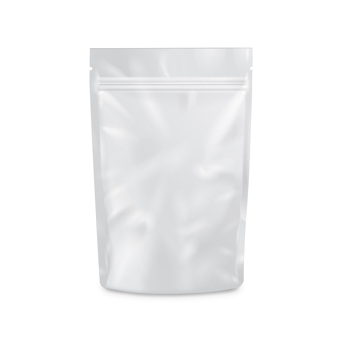 Loud Lock 1/2 Ounce Mylar Smell Proof Vacuum Seal Bags - 100 Count White/Clear - Discreet Smoker