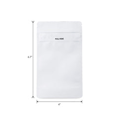 Loud Lock 1/4 Grip N Pull Mylar Smell Proof Child Safe Vacuum Seal Bags - 100 Count All White - Discreet Smoker