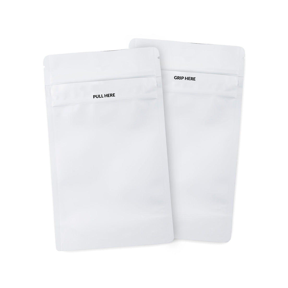 Loud Lock 1/4 Grip N Pull Mylar Smell Proof Child Safe Vacuum Seal Bags - 100 Count All White - Discreet Smoker