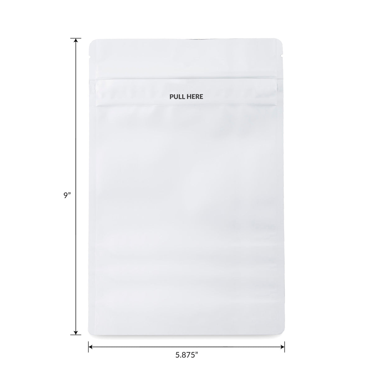 Loud Lock 1 Ounce Grip N Pull Mylar Smell Proof Child Safe Vacuum Seal Bags - 100 Count All White - Discreet Smoker