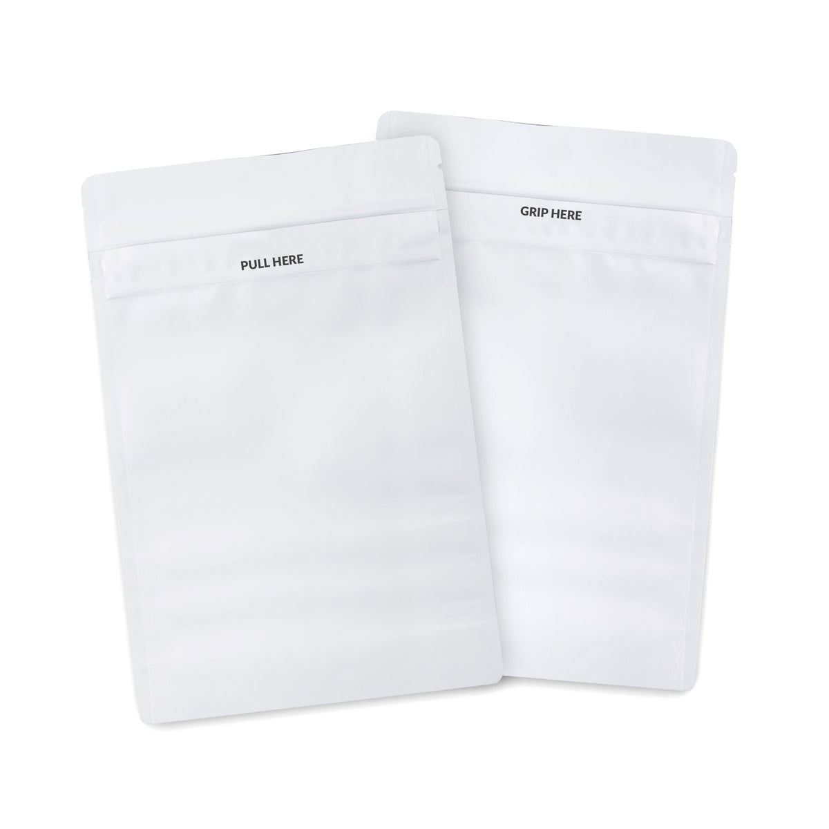 Loud Lock 1 Ounce Grip N Pull Mylar Smell Proof Child Safe Vacuum Seal Bags - 100 Count All White - Discreet Smoker