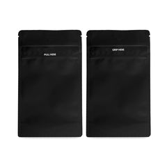 Loud Lock 1/4 Grip N Pull Mylar Smell Proof Child Safe Vacuum Seal Bags - 100 Count All Black - Discreet Smoker