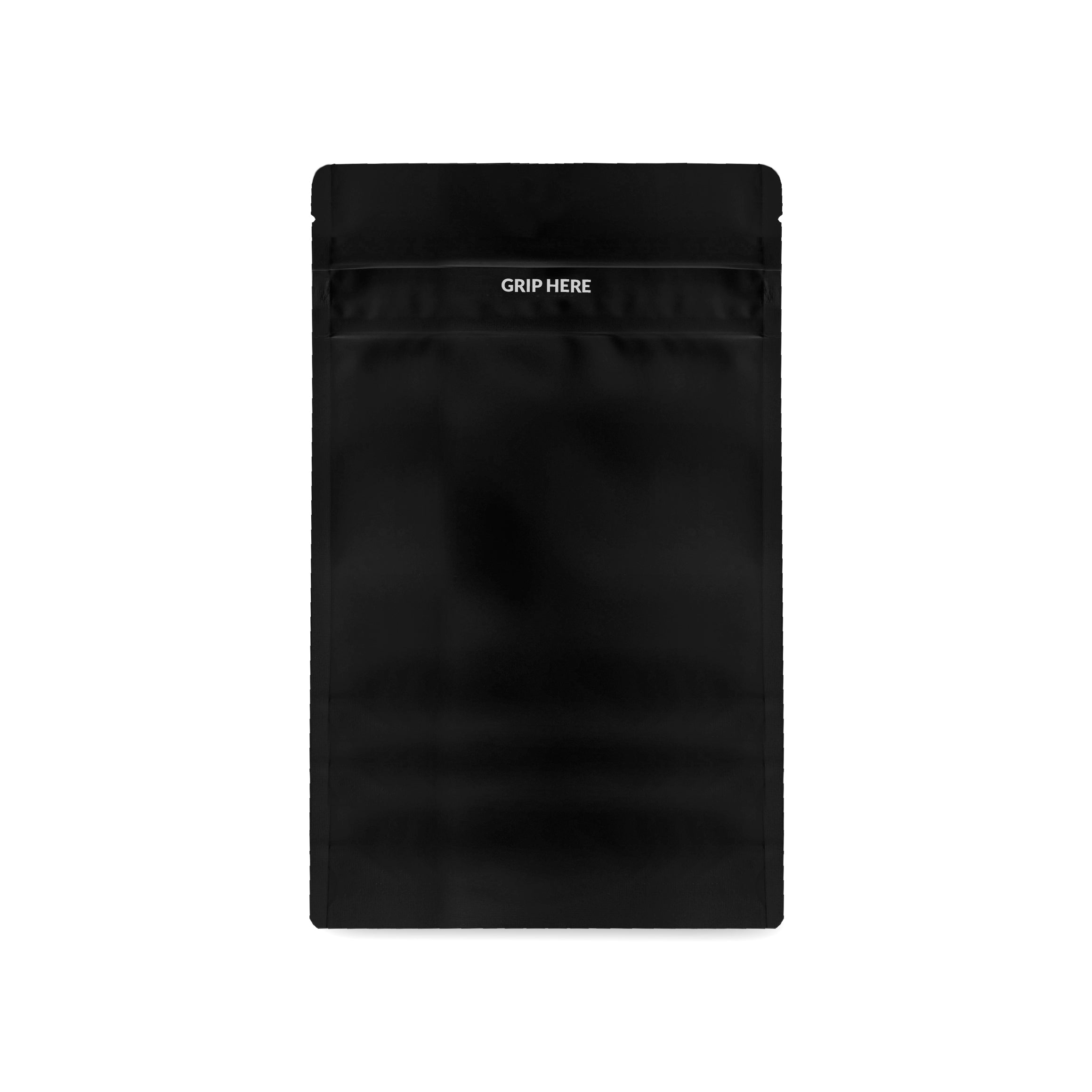 Loud Lock 1/2 Grip N Pull Mylar Smell Proof Child Safe Vacuum Seal Bags - 100 Count All Black - Discreet Smoker