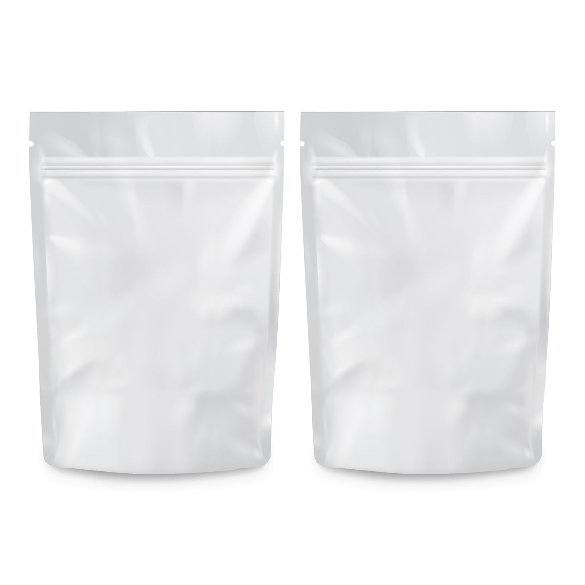 Loud Lock 1/8 Ounce Mylar Smell Proof Vacuum Seal Bags - 100 Count All White - Discreet Smoker