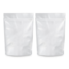 Loud Lock 1/8 Ounce Mylar Smell Proof Vacuum Seal Bags - 100 Count All White - Discreet Smoker