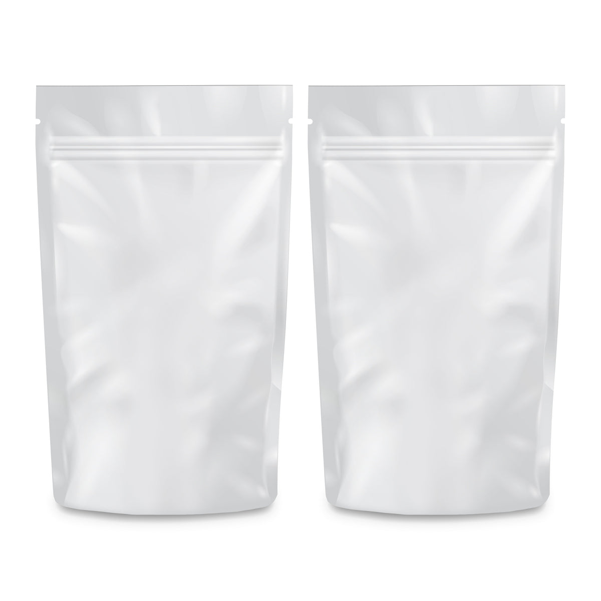 Loud Lock 1/4 Ounce Mylar Smell Proof Vacuum Seal Bags - 100 Count All White - Discreet Smoker