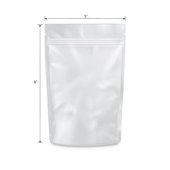 Loud Lock 1/2 Ounce Mylar Smell Proof Vacuum Seal Bags - 100 Count All White - Discreet Smoker