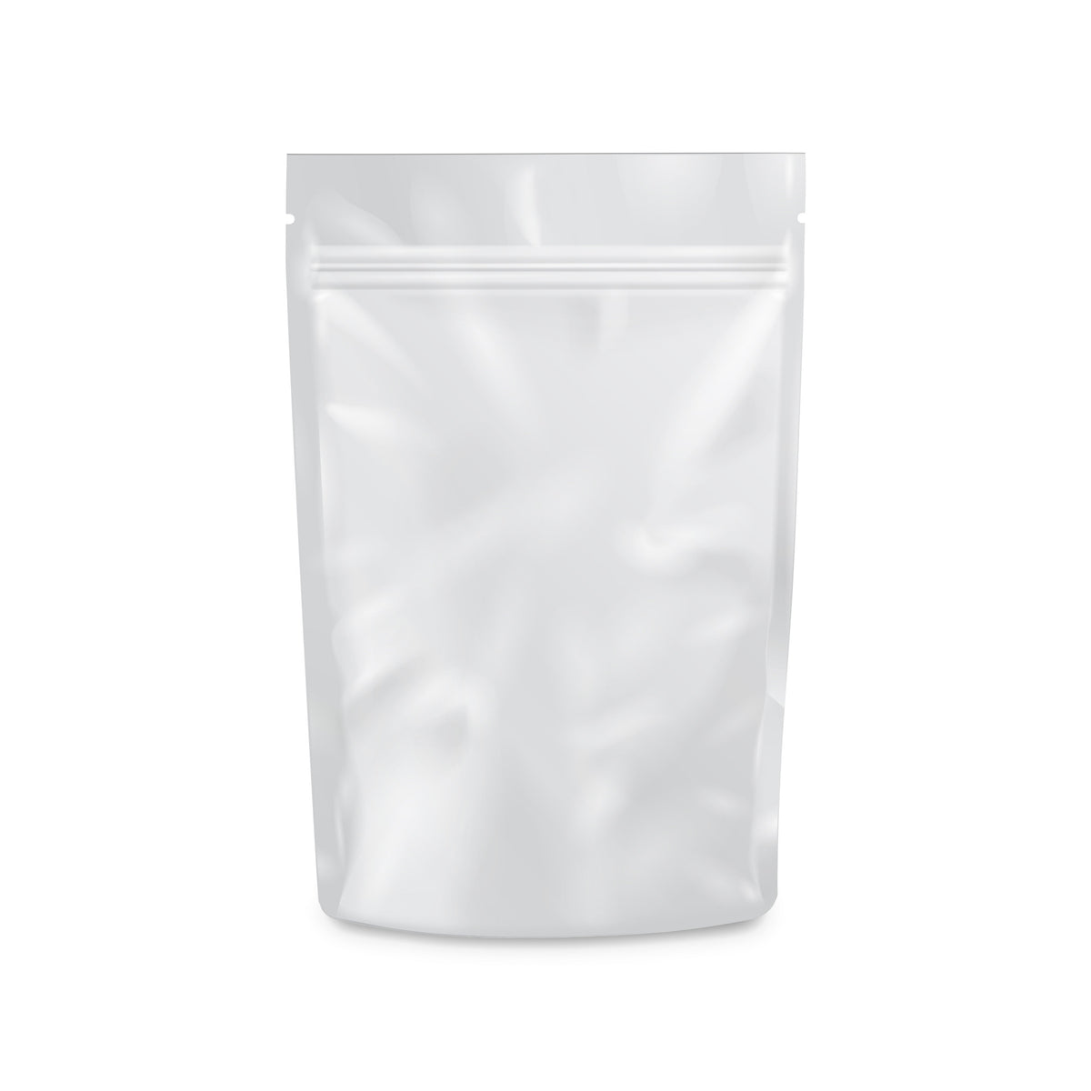 Loud Lock 1/2 Ounce Mylar Smell Proof Vacuum Seal Bags - 100 Count All White - Discreet Smoker