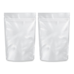 Loud Lock 1/2 Ounce Mylar Smell Proof Vacuum Seal Bags - 100 Count All White - Discreet Smoker