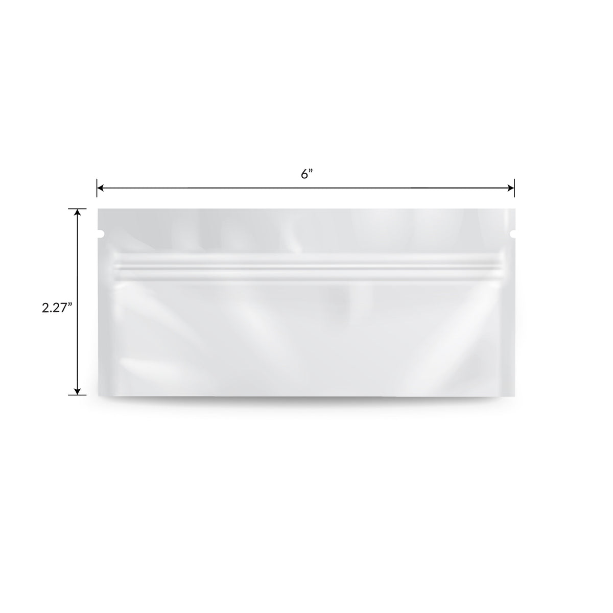 Loud Lock Pre Roll Mylar Smell Proof Vacuum Seal Bags - 100 Count All White - Discreet Smoker