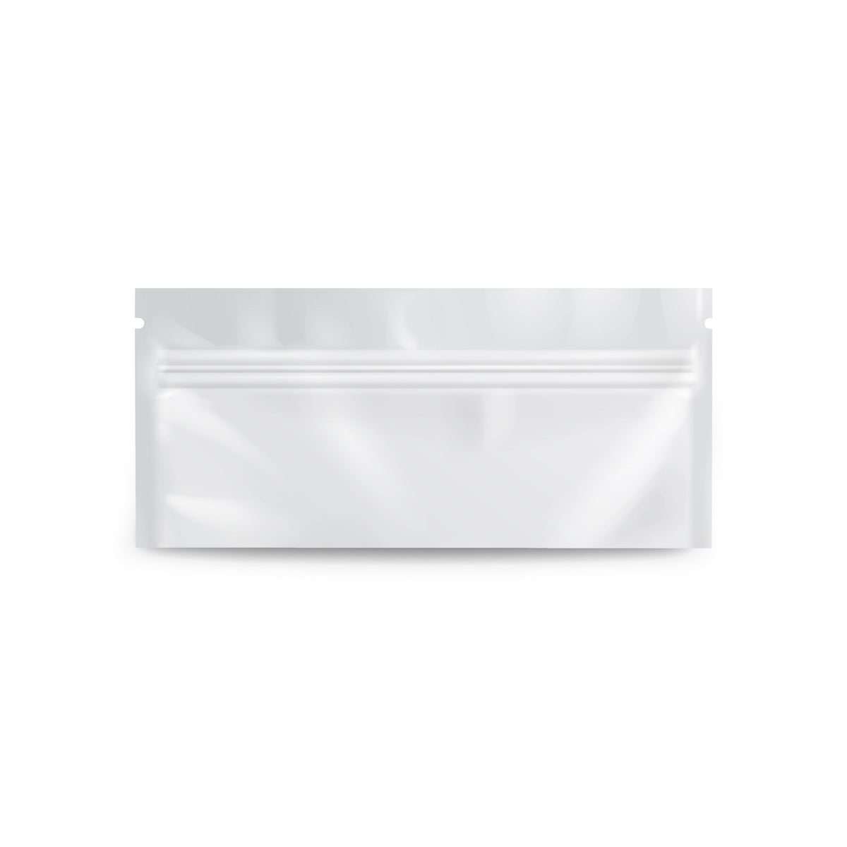 Loud Lock Pre Roll Mylar Smell Proof Vacuum Seal Bags - 100 Count All White - Discreet Smoker