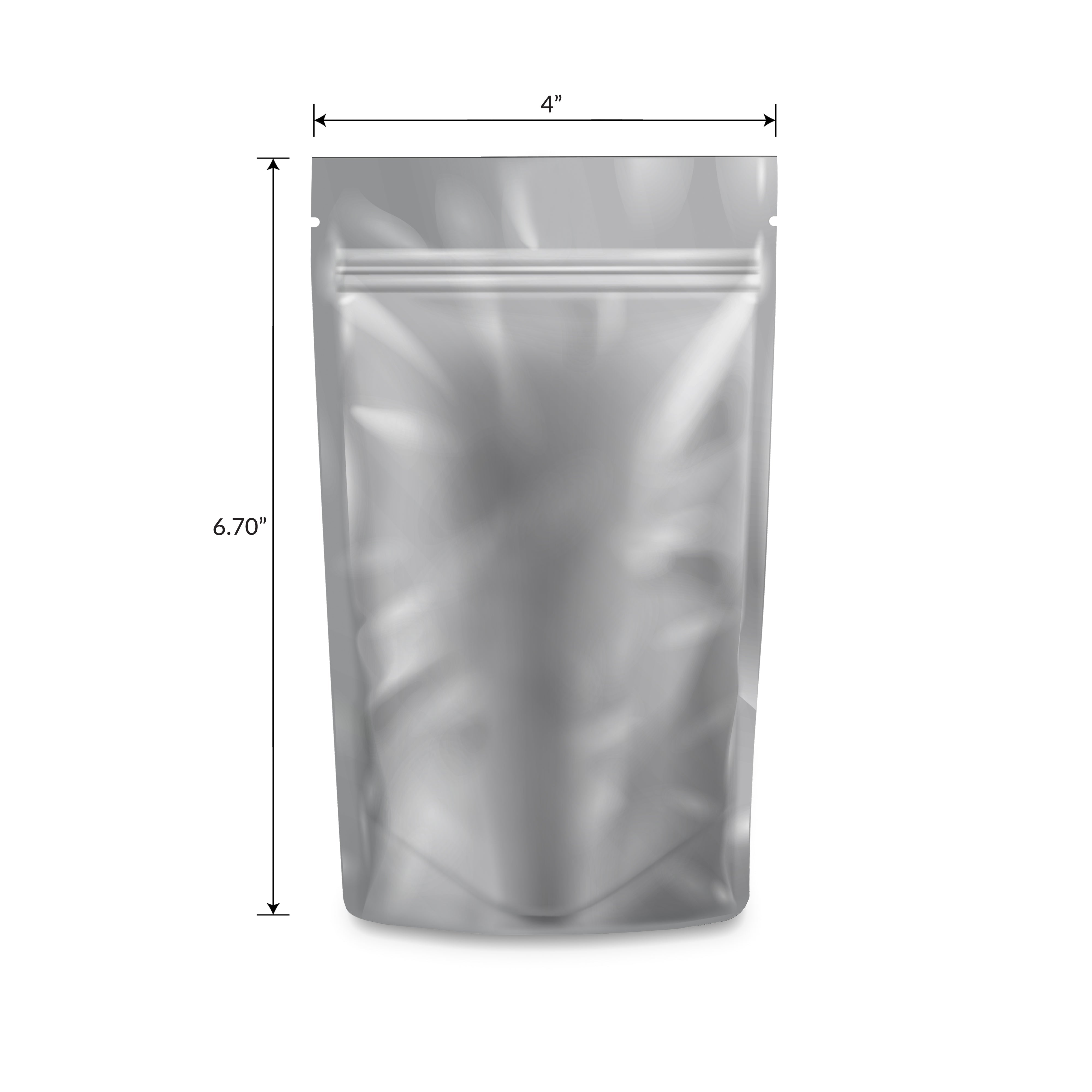 Loud Lock 1/4 Ounce Mylar Smell Proof Vacuum Seal Bags - 100 Count Black/Clear - Discreet Smoker
