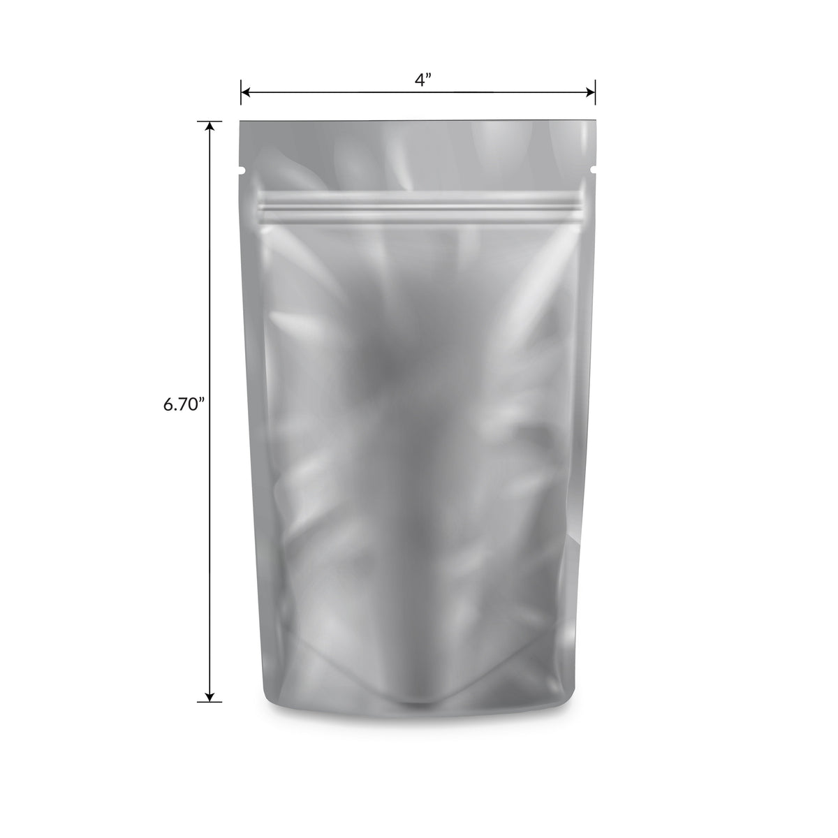 Loud Lock 1/4 Ounce Mylar Smell Proof Vacuum Seal Bags - 100 Count Black/Clear - Discreet Smoker