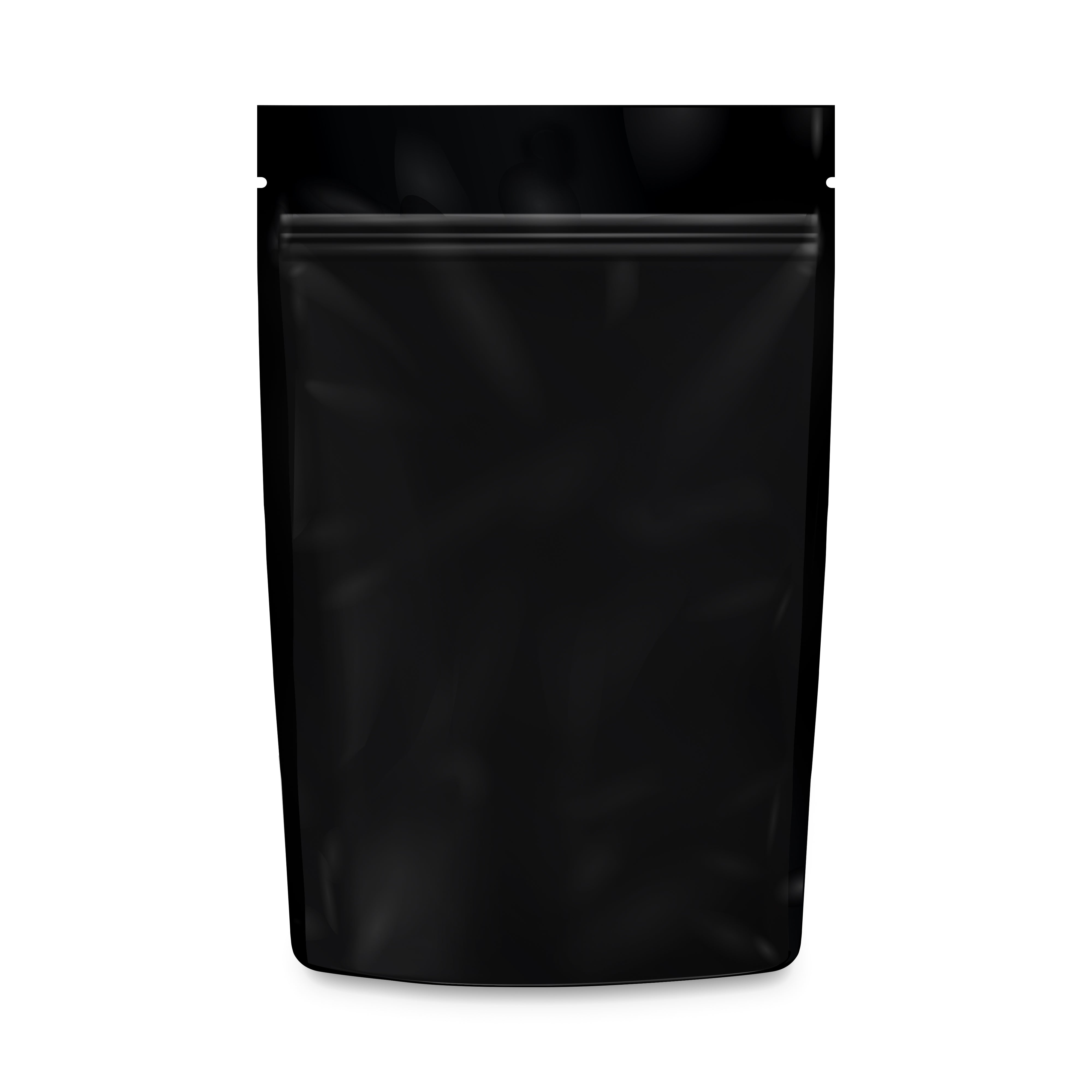 Loud Lock 1 Ounce Mylar Smell Proof Vacuum Seal Bags - 100 Count Black/Clear - Discreet Smoker