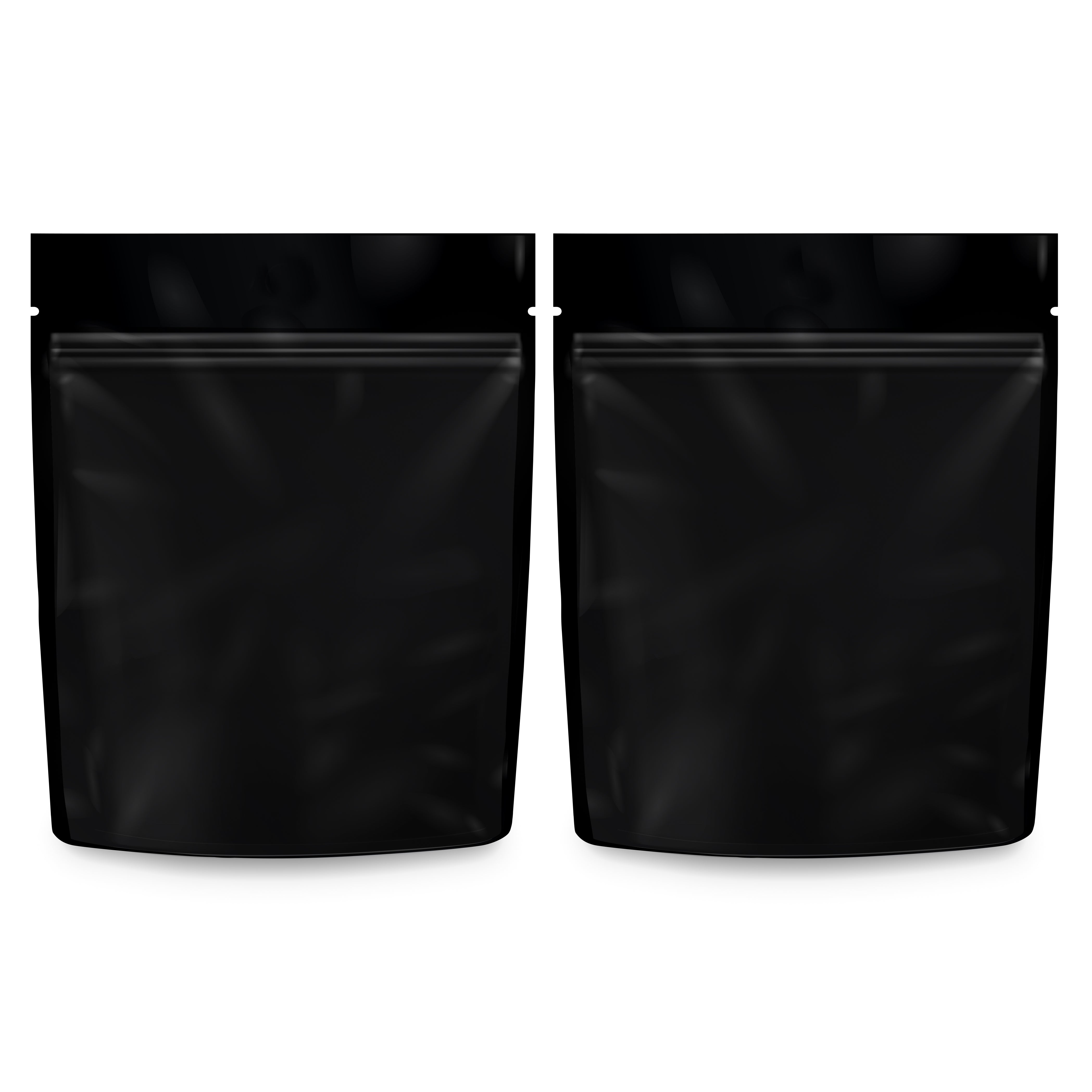 Loud Lock 1 Gram Mylar Smell Proof Vacuum Seal Bags - 100 Count All Black - Discreet Smoker