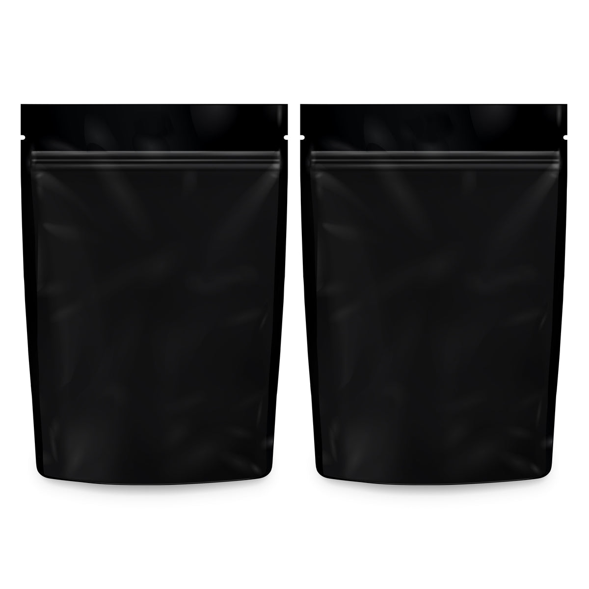 Loud Lock 1/8 Ounce Mylar Smell Proof Vacuum Seal Bags - 100 Count All Black - Discreet Smoker