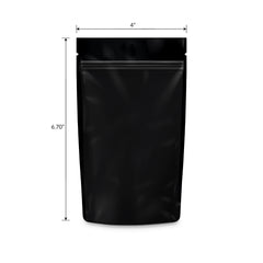 Loud Lock 1/4 Ounce Mylar Smell Proof Vacuum Seal Bags - 100 Count All Black - Discreet Smoker